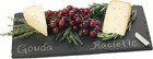Country Home Black Slate Cheese Board with Handle & Chalk Set - 16" X 8" Stone P