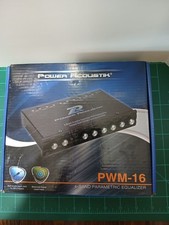 Power Acoustik PWM-16 Car 4-band Equalizer W/ Built-in Pre-amp & Sub Control