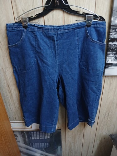 Vintage Just My Size Caprihose Damen Medium Wash Pull-On Stretch Taille Denim Größe 3x