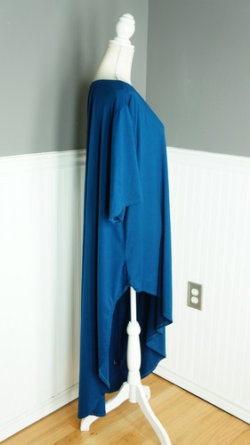 Torrid Übergröße 6 6X blau asymmetrischer Saum Stretch Basic T-Shirt Kleid - Bild 2 von 4