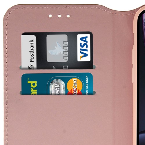 Housse Apple iPhone XR Etui folio Porte-cartes Fonction support - rose - Photo 5 sur 6