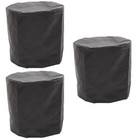 3pcs Outdoor Tee Tischabdeckung Langable wasserdichte schwarze Abdeckung