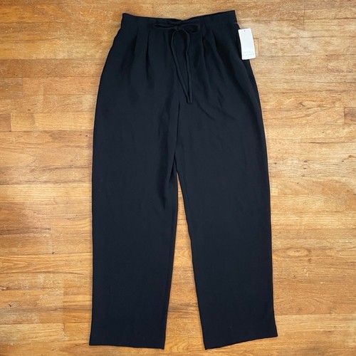 Vintage Dana Buchman Women's Pants Black Front Tie Pleated Dress Slacks 8 $178 - Picture 1 of 5