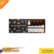 Dynamic Color 5-Pack Tattoo Ink Set - Black, Canary Yellow, Blue, Green Red