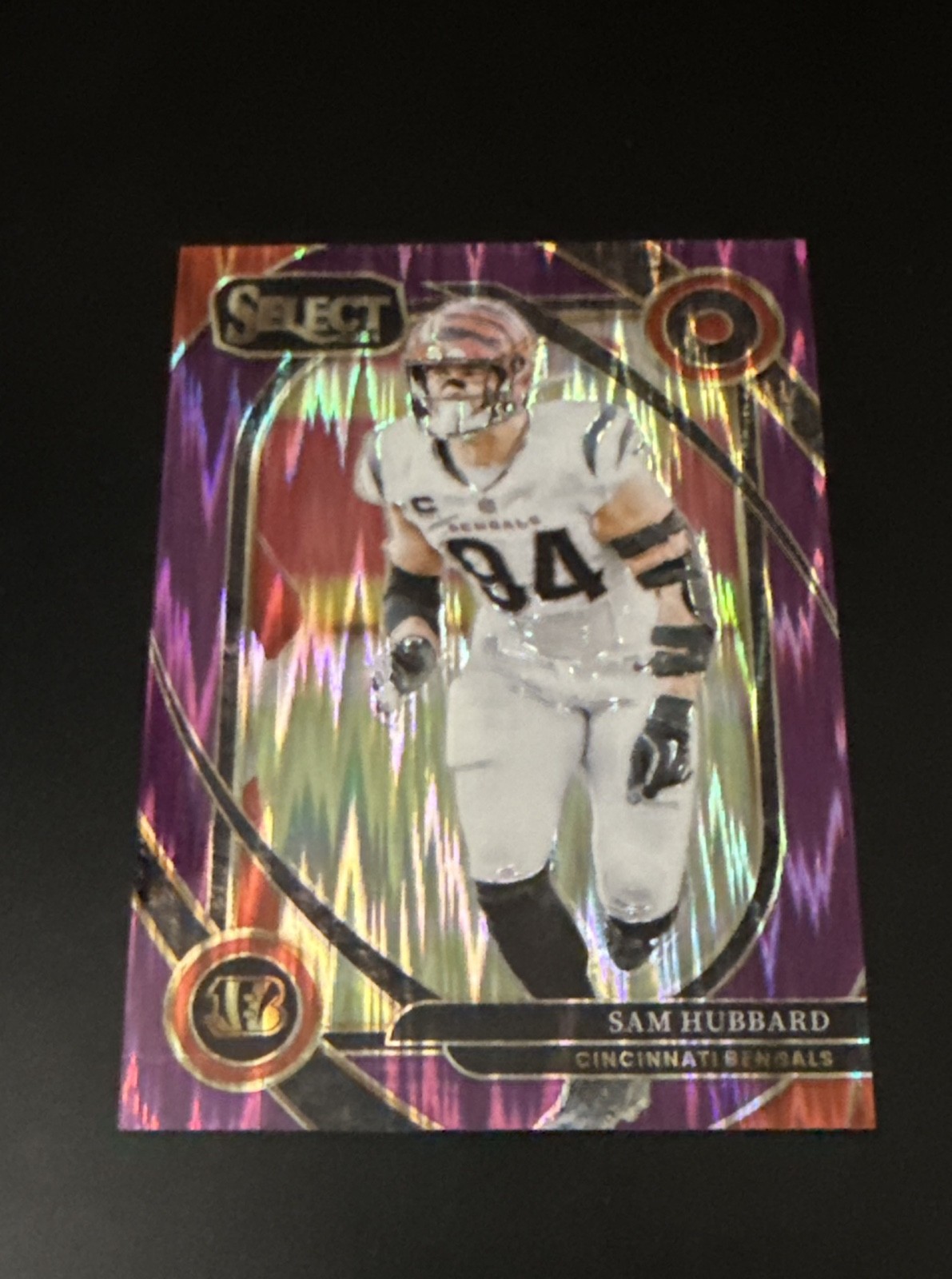 2024 Panini Select Sam Hubbard #292 Club Level Purple Shock Prizm /360 Bengals