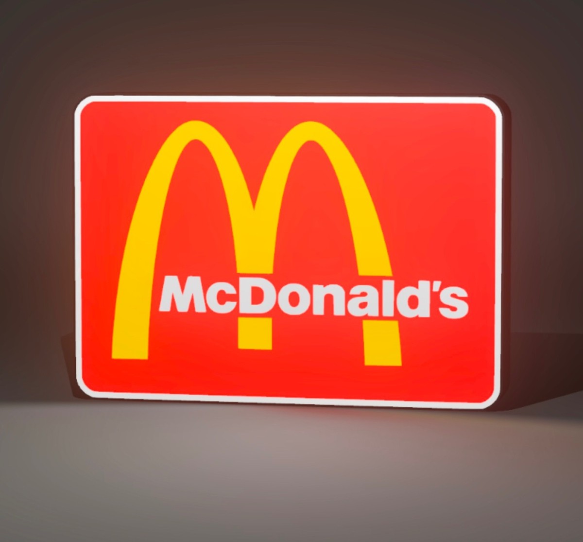 MCDONALD'S LED SIGN LIGHT BOX 1970'S LOGO 13.25