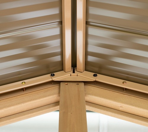 Pavillon Grillpavillon Terrassenüberdachung Holz Westmann Natur 174x245x268cm - Bild 6 von 8