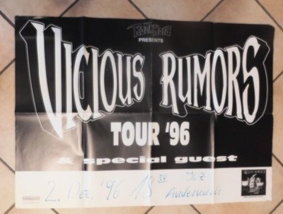 Vicious Rumors Tour 96 Original Konzert Plakat