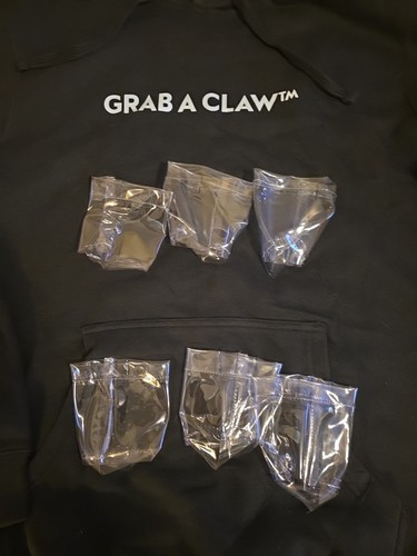 White Claw Hard Seltzer 6 Pack Can Holder Hoodie, Rare Promo Size Large Black - Picture 2 of 5