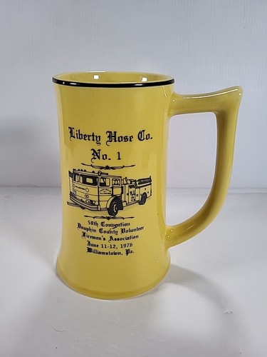 Vintage Liberty Hose Company #1 75th Williamstown PA Anniversary Beer Stein Mug  - Picture 1 of 19