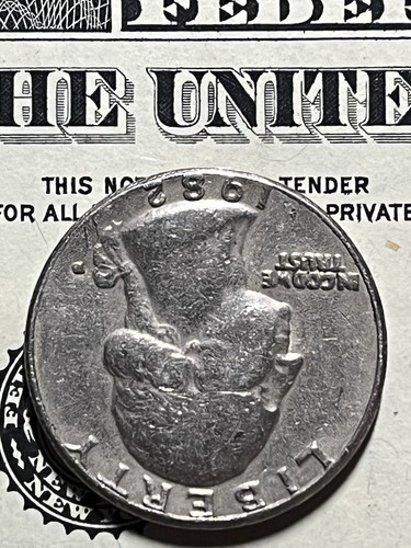 1982-D Quarter Filled Mint Mark - Picture 11 of 14