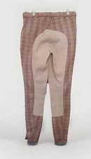 Horse Breeches Equestrian Riding Pants Pink  Plaid Size 38 EU 26 US