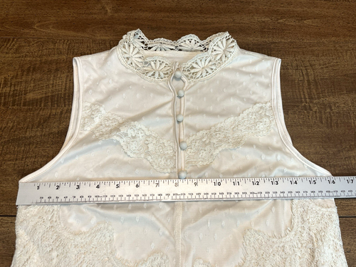 A'reve Lace Overlay Dress Women's Small Ivory/Cream Sleeveless Feminine Romantic - Picture 16 of 18
