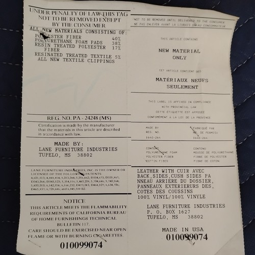 6 Piece set.  Full reclining sofa, loveseat, and lazy boy. glass top tables.   - Picture 7 of 7