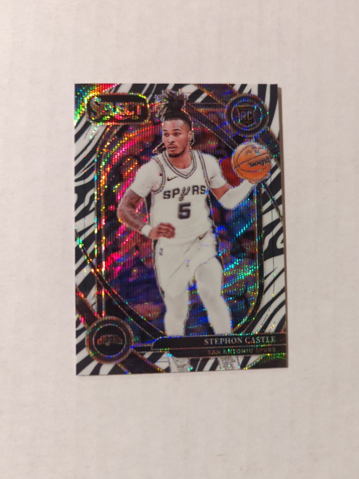 2024-25 Panini Select Stephon Castle ZEBRA Courtside RC
