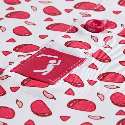 New Bogey Bros Golf Pink Taco Polo XL - Picture 2 of 3