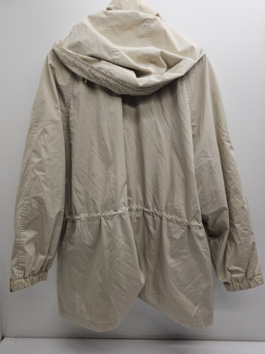 Pacific Trail Outdoor Wear Hooded Jacket Beige Full Zip Drawstring Lined Vtg - Picture 6 of 9