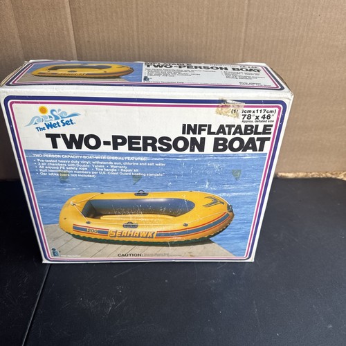 NOS VINTAGE NEW INTEX seahawk 1985 INFLATABLE FOUR 2 PERSON boat - Picture 6 of 6