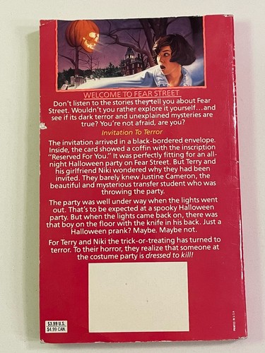 RL Stine Fear Street Halloween Party Vintage Ya book Horror Series 90s 1st Ed  - Picture 2 of 2