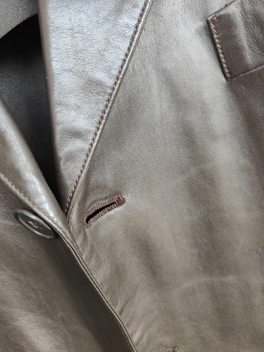 Hermes Paris Lambskin Leather Blazer Jacket Coat - Picture 16 of 16