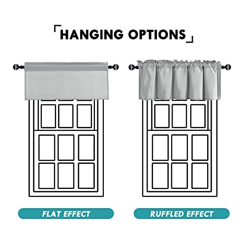 Valance Curtains for Kitchen Window Valances for Living Room/Basement Window - Picture 6 of 8