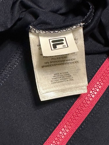 Fila Performance Full Zip Tennis Jacket Womens Sz XL Navy UV Protection - Picture 8 of 13