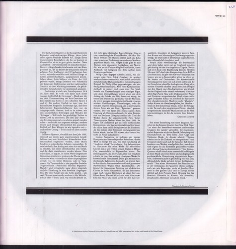 9791111 Kronos Quartet Self-Titled LP vinyl Europe Nonesuch 1986 with inner - Picture 4 of 5