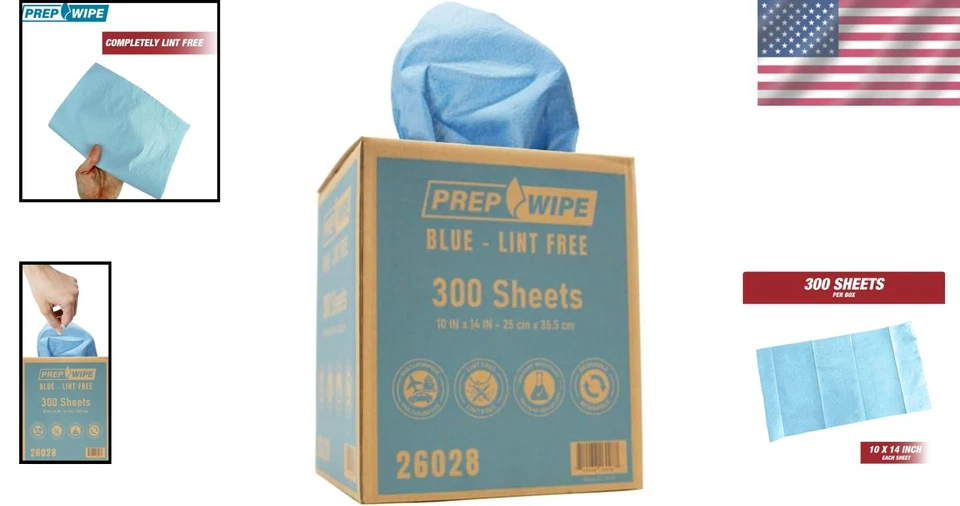 Versatile Nonwoven Disposable Rags - 300 Lint-Free Cleaning Towels for Home/Work - Image 2 of 4