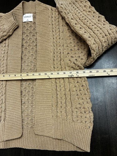 Abercrombie Fitch Cardigan Donna XS Marrone Collezione Morbida Maglione Maglia Cavo - Foto 4 di 5