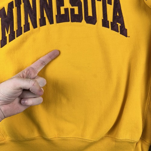 Minnesota Golden Gophers Sweatshirt Mens Small Gold Maroon NCAA College Pullover - Picture 5 of 11