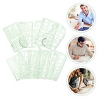 1 Satz geometrischer Machthaber Zeichnung Kurvenlineal Messlineal Schulpapier