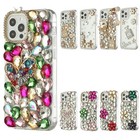Pour iPhone 12/12 Pro Coque Intégrale Bling Diamant Strass Bijou + Verre Trempé