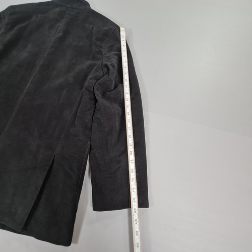 Shanghai Tang Mens Jacket Black 46 R Moleskin Cotton Blazer Chore - Picture 9 of 9