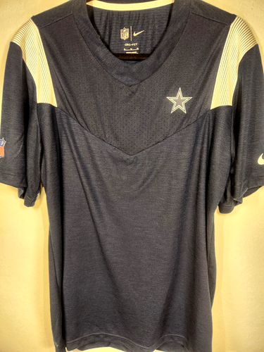 Nike NFL Dallas Cowboys Men’s Dri-FIT Short Sleeve Shirt XL Blue White Training - Picture 4 of 6