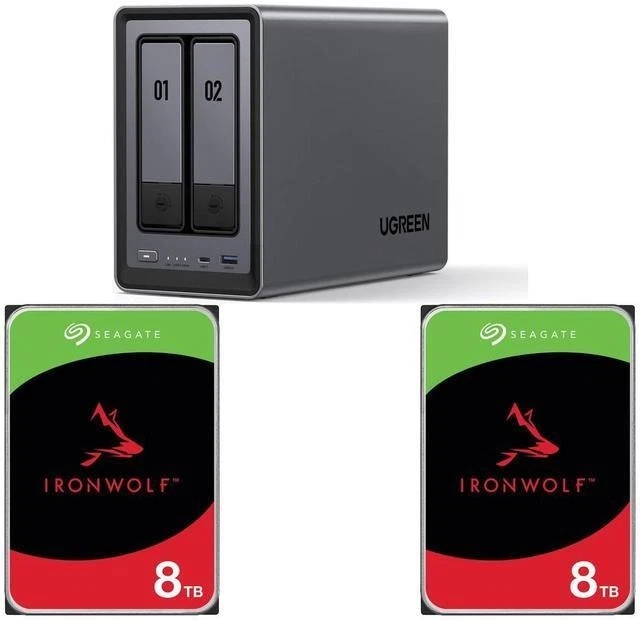 UGREEN NASync DXP2800 2-Bay NAS Custom HDDs 8‑76TB AI RAID Seagate WD N300 - Image 4 of 4