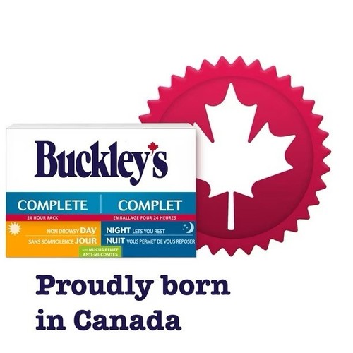 BUCKLEY'S COMPLETE 24 HOUR PACK Day/Night 24/Count With Mucus Relief- Canada - Picture 2 of 2