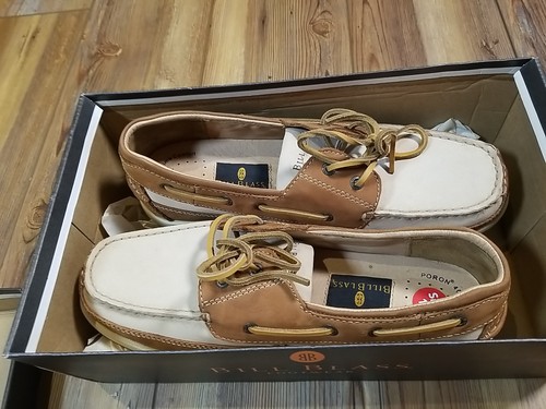 Vintage neu im Karton Bill Blass Yacht Herren Größe 12 Leder Boot Deck Fischer Schuhe - Bild 1 von 12