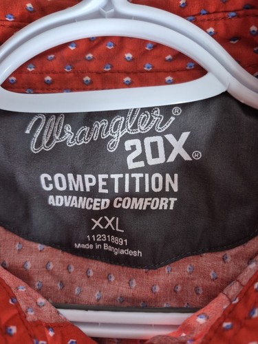 Wrangler 20X Competition Advanced Comfort Long Sleeve Pearl Snap Youth XXL - Picture 8 of 13
