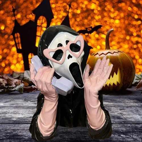 Halloween fille macabre cri fantôme sur téléphone rose/noir son de rire - Photo 9/12