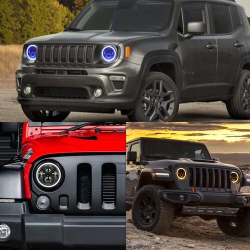 2x Round 7" LED Headlights Projector Hi-Lo Blue DRL For Ford LN8000 LN9000 Truck - Bild 11 von 12