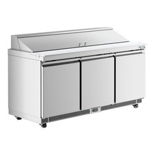 71" VersaHub WiFi-Enabled 3 Door Front Breathing Cutting Top Sandwich Prep Table