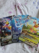 JUMBO CARD SET Vaporeon VMAX SWSH182 Jolteon VMAX SWSH184 Flareon VMAX SWSH180 