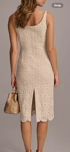Donna Karan New York Donna Karan Women's Boat Neck Lace Sleeveless Shift Dres10 - Picture 3 of 3