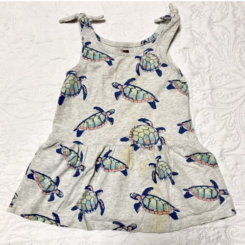 Tea Collection Turtles Tie Shoulder Dress 18m - Picture 2 of 5