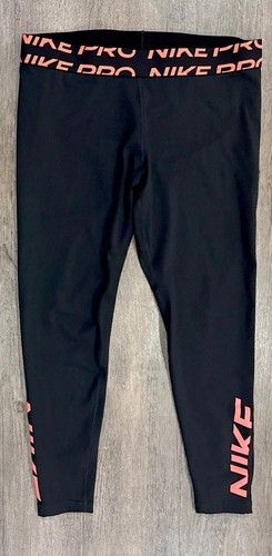 NIKE Damen Dri-FIT Pro Grx Trainingsleggings Gr. 2XL XXL Schwarz Pink Running