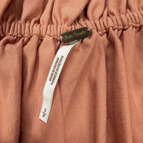 Free People Sophie schulterfreies Boho-Kleid Rüschen koralle pfirsichfarben Small 98 $ - Bild 4 von 4