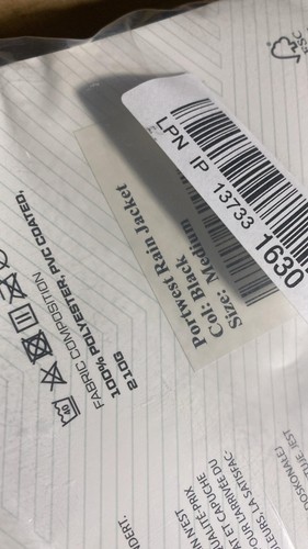 Chaqueta de lluvia impermeable Portwest S440 para hombre - ligera duradera con capucha - Imagen 5 de 5