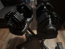 Muscle Squad Adjustable Dumbbell Pair 5kg to 40kg Weights, 80kg Total