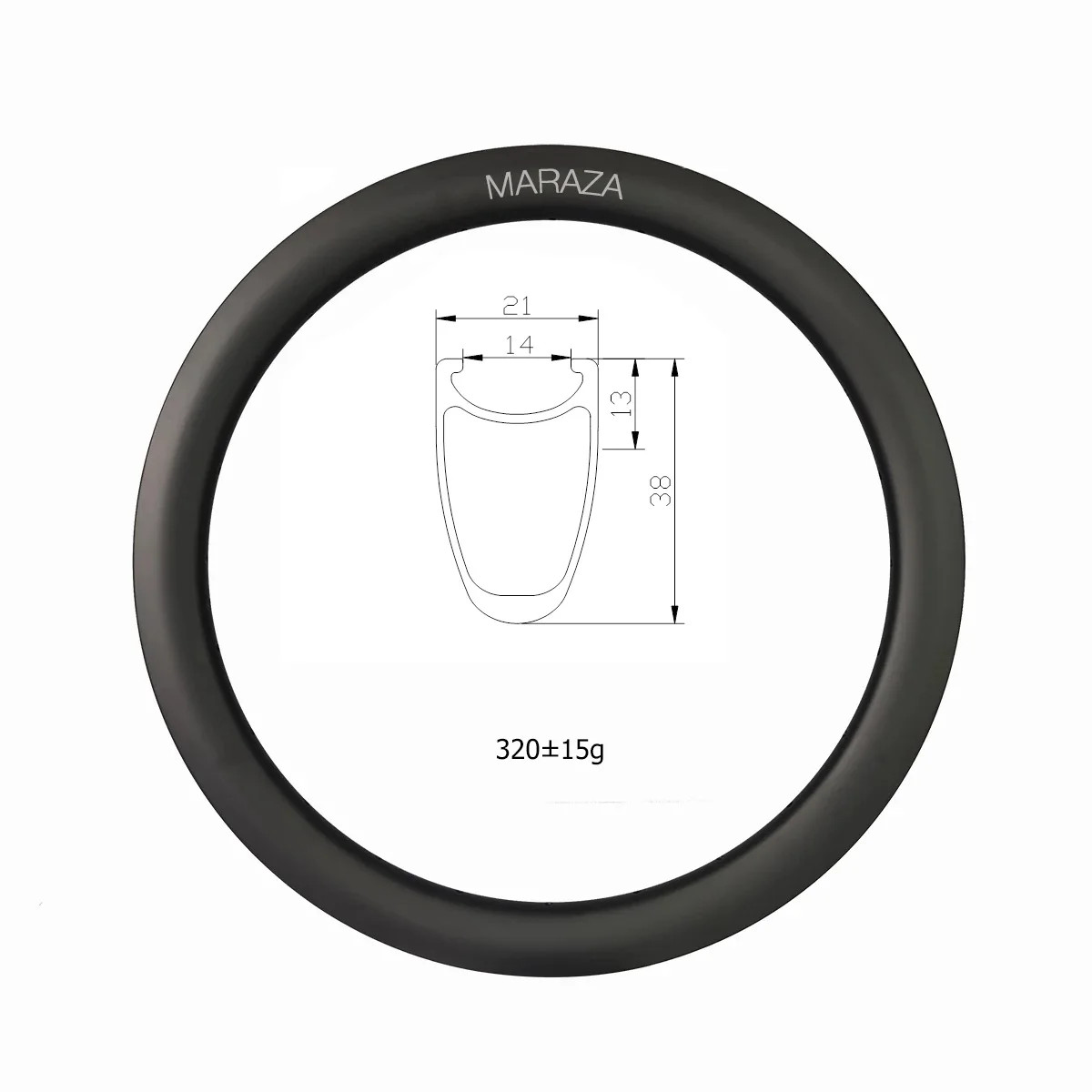 20 In Carbon Bike Rims Tubeless Compatible WIth Clincher 21m