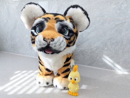 Furreal Friends Roarin' Tyler el juguetón tigre y pollo mascota interactiva RARO - Imagen 3 de 15
